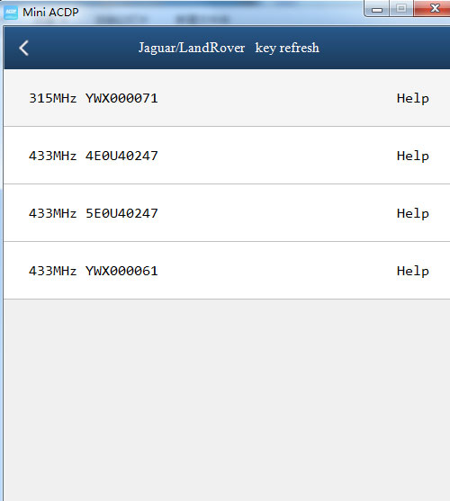 mini acdp recognize landrover jaguar key type 1